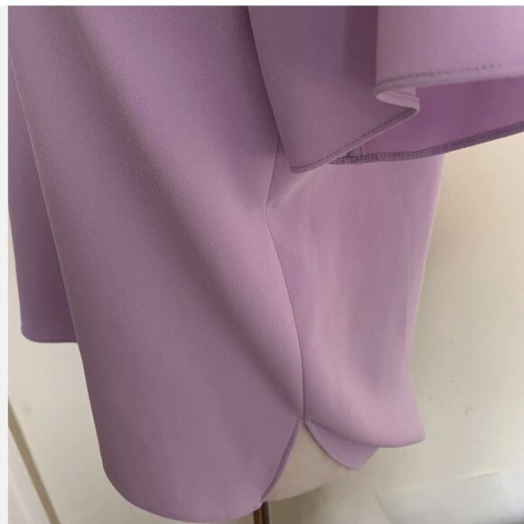 Zara Chunky Choker Neck Blouse S Short Sleeve Lavender Size XS NWOT - Picture 4 of 4